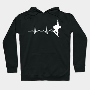 Cool Snowboarder Heartbeat Snowboarding Heart Beat Hoodie